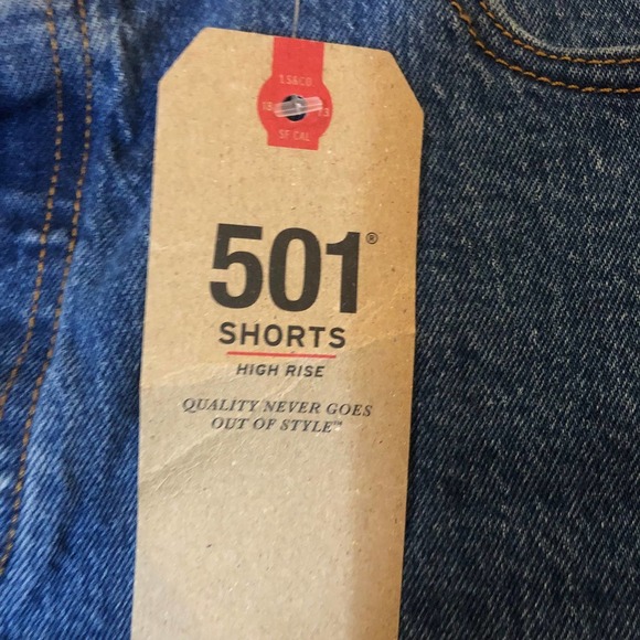 nwt levi's 501 denim high rise shorts size 16W - Picture 4 of 4